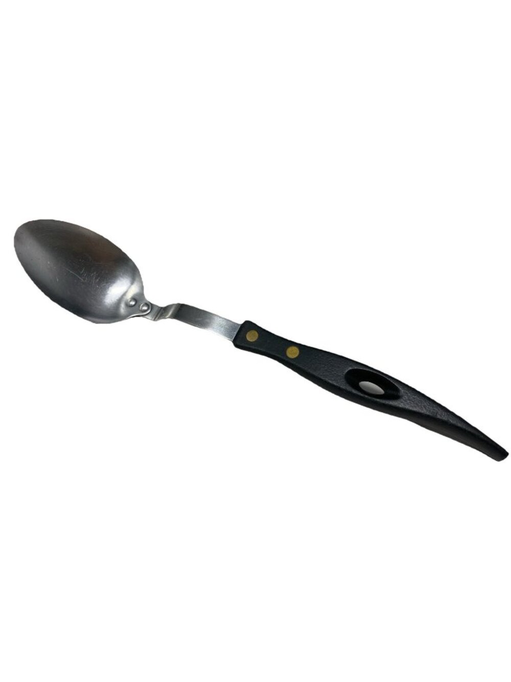 Vintage Stanley Stainless Steel Serving Basting Cooking Spoon Curved Handle